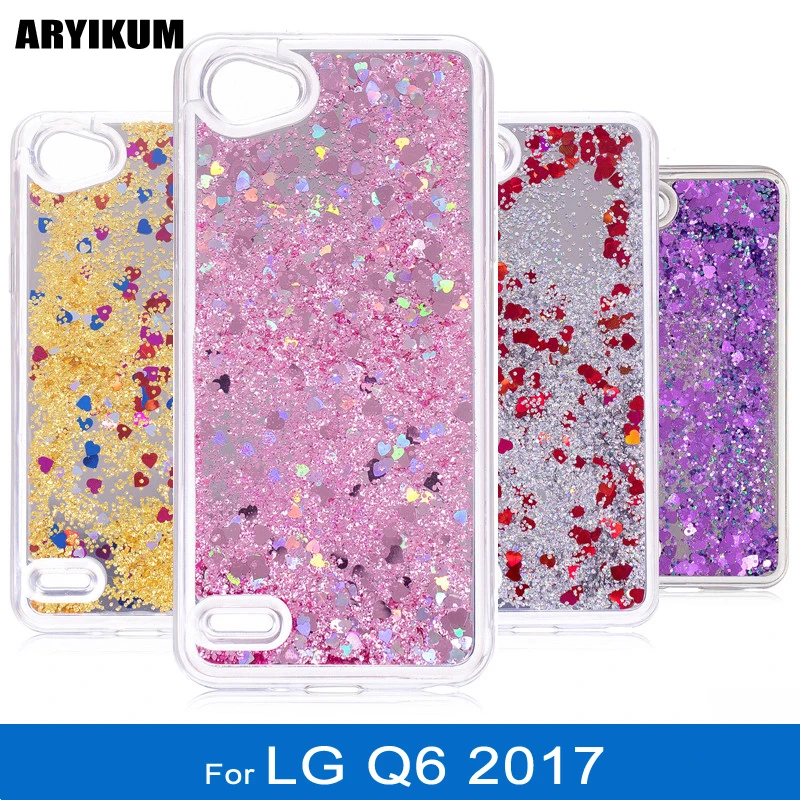 

For LG Q6 2017 Luxury Dynamic Liquid Glitter Back Cover For LG Q6 M700 M700an Funda Silicone TPU Case For LG Q6 2017 Mobile Case