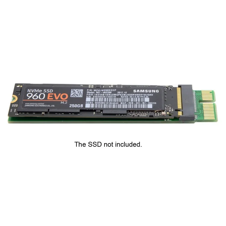 NGFF m-ключ NVME AHCI SSD к PCI-E 3,0 1x x1 Вертикальный адаптер для XP941 SM951 PM951 960 EVO SSD