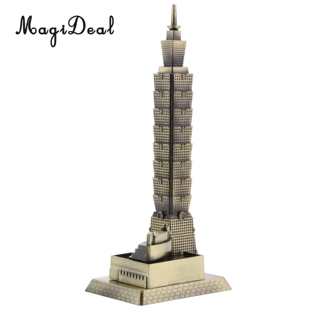 MagiDeal Taipei 101 Tower Building Architecture Model of Taiwan Desktop Ornament for Bedroom Home Bars Cafes Restaurants