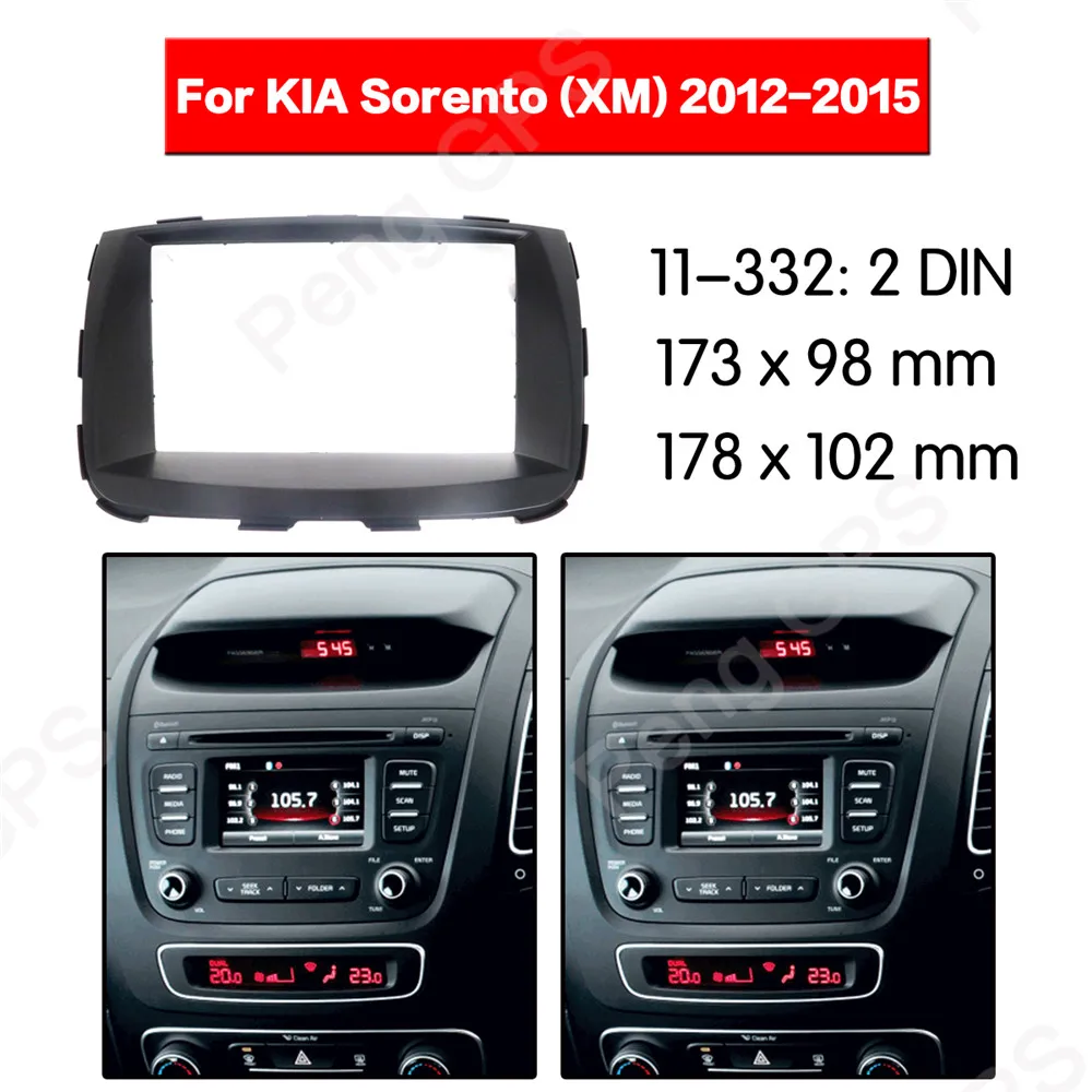 Автомобильный Радио 2 DIN стерео фитинг установка адаптер фасции Для KIA SORENTO(XM) 2012- кронштейн стерео рамка аудио Fascias