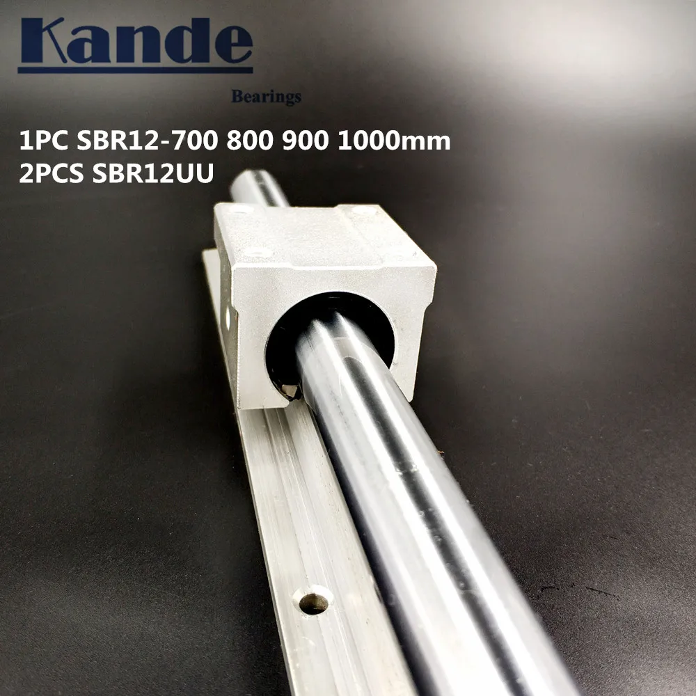 خطي السكك الحديدية 12 مللي متر SBR12-700 800 900 1000 مللي متر 1 قطعة دليل خطي SBR12 + 2 قطعة SBR12UU كتل ل CNC