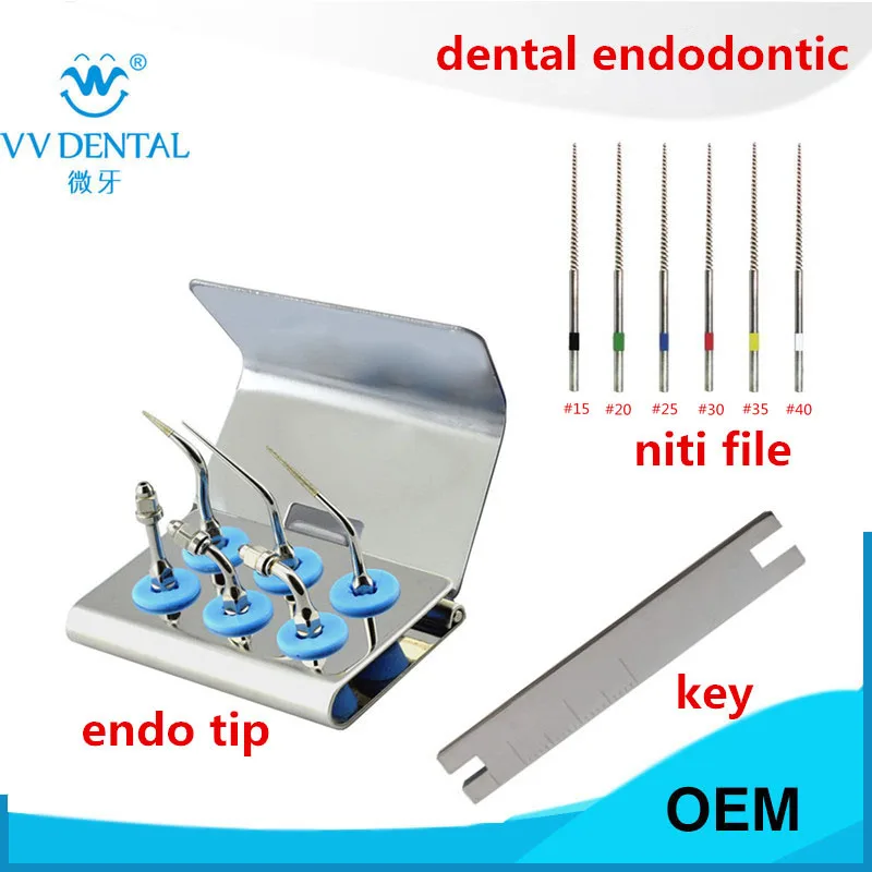 

Dental ultrasonic endodontic tips endo tip teeth whitening kit endodontic root canal files for SATELEC WOODPECKER handpiece