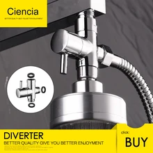 Латунь 3-сторонний выход переключающий клапан для рук душа или ванны нажмите переключатель выходе клапана t адаптер