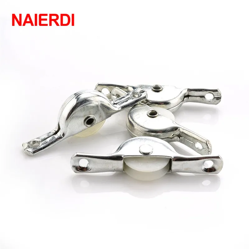 

NAIERDI 10PCS Sliding Door Roller Cabinet Nylon Caster Wheel Pulley For Wardrobe Furniture Hardware