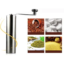 Nützliche Silber Edelstahl Hand Manuelle Handgemachte Kaffeebohne Mühle Küche Schleifen Tool Home Großhandel
