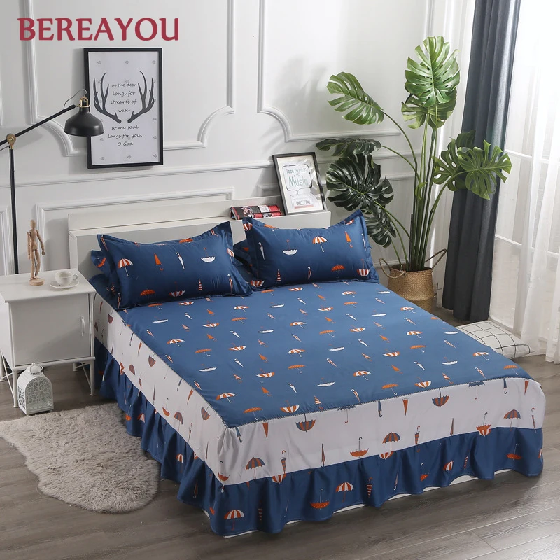 

Cartoon Bed Skirts Sheet 1pcs Polyester Bed Cover Set with Elastic Band For boys Kids Single Full King Size Bedspread couvre lit