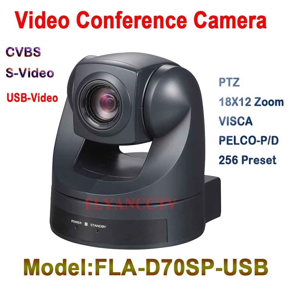 

D7048P-USB Conference Video Camera PTZ Video Meeting Camera Sony Module CCD 18x Zoom CVBS S-Video Output Support VISCA PELCO-P/D