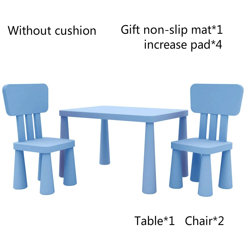 Ensembles de meubles en plastique pour enfants, 1 bureau, 4