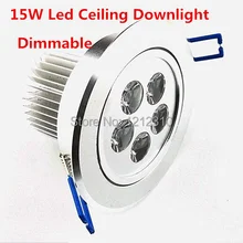 15 Вт 5x3 Вт Диммируемый потолочный светильник Epistar чип углубленный светодиод 110 В/220 В для домашнего освещения 5 шт./партия