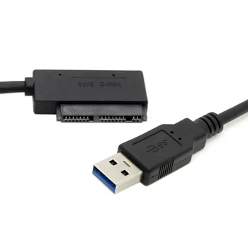 

Xiwai USB 3.0 to Micro SATA 7+9 1.8" 90 Degree 16Pin Angled Hard Disk Driver SSD Adapter Cable 10cm