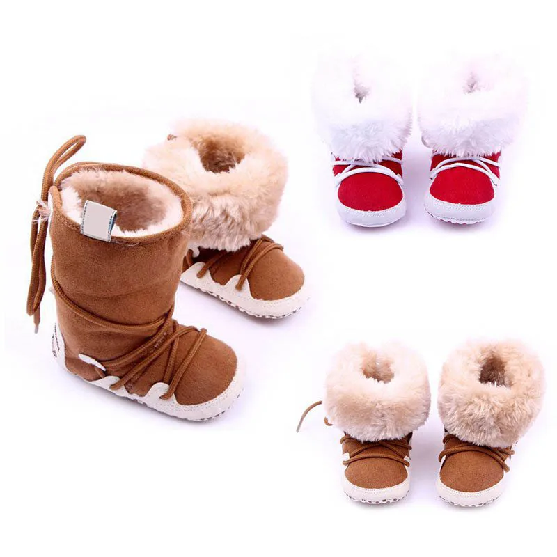 Nieve recién nacido bebé Niños Niñas Primeros pasos Zapatos suave cuna niño infantil Invierno Polar caliente botines Nieve recién nacido bebé Niños Niñas Primeros pasos Zapatos suave cuna niño infantil Invierno Polar caliente botines