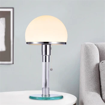 

Designer LED Table Light Wilhelm Wagenfeld Bauhau Table Lamps Desk Lights Bedroom Study Bedside Lusters Glass LED Lamps Fixtures