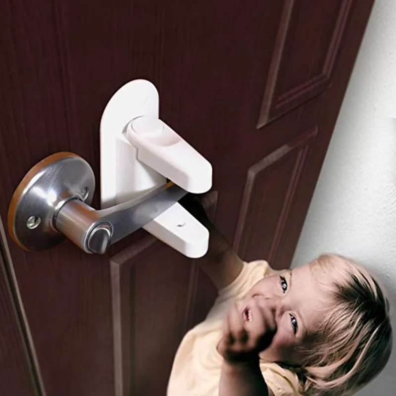 

Door Lever Lock Baby and Child Proof Safety Door Handle Lever Lock Self-Adhesive