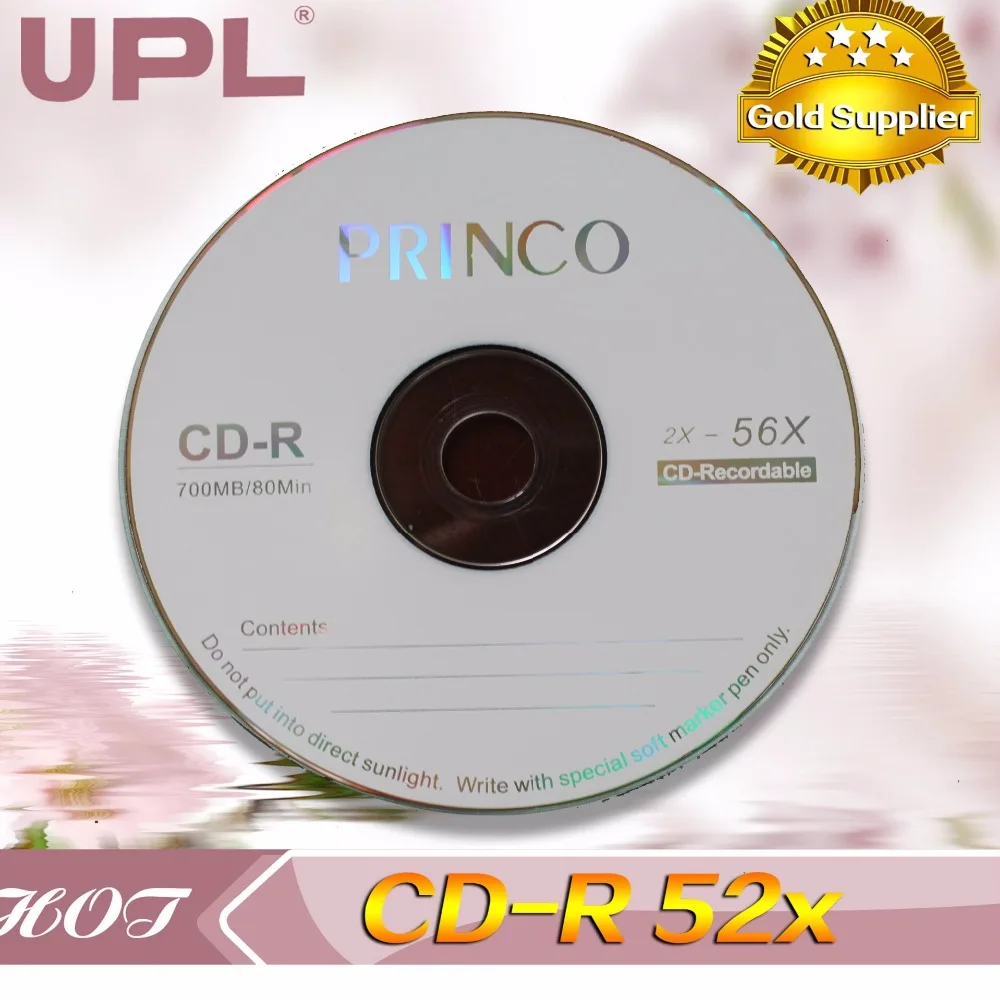 25 дисков класса A x52 700MB пустой Princo Печатный CD-R диск