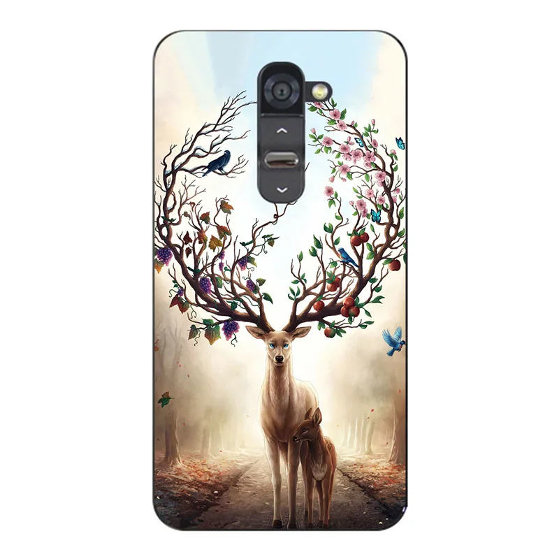 For LG G2 Cases Printing flower cats tiger silicone Phone Bag Case For LG Optimus G2 G 2 D802 D805 D801 Cover Stand Card Holder - Цвет: ZX33