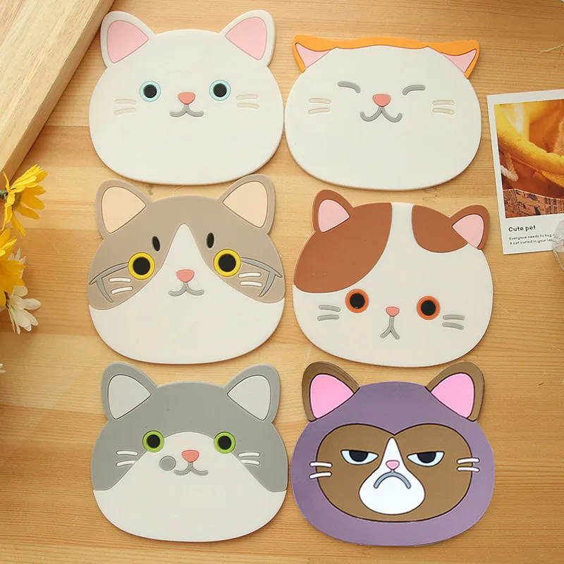 

High Hot Cup Coaster Shaped Silicone Cup Pad Non-Slip Pad Insulation Cup Drink Holder Doormat Pad Hot LG66