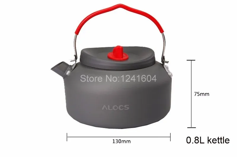 Alocs 7 шт. набор посуды для походов на открытом воздухе, походов, пикника, сковороды, наборы чайников, складные Ollas кемпинг, походная посуда, CW-C06S