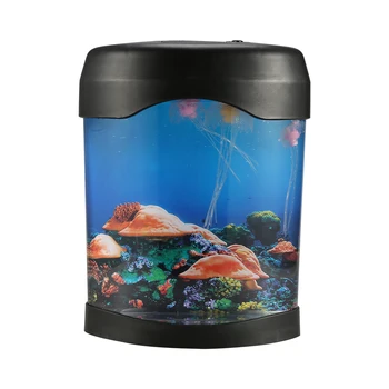 

LED Desktop Aquarium Night Light Jellyfishes USB Cable Fish Aquarium Tank Lights Aquarium Holiday Kids Gift