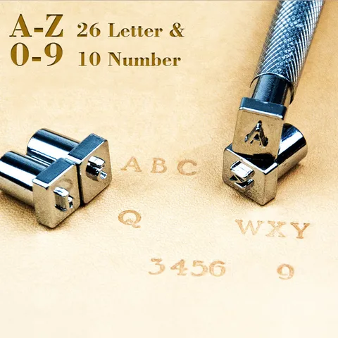 Perfurador de Couro Artesanato de Couro Selos de Trabalho Ferramentas Maiúsculas Carta Carimbo Ferramenta 26 Alfabeto Sela 3.5-7mm Diy