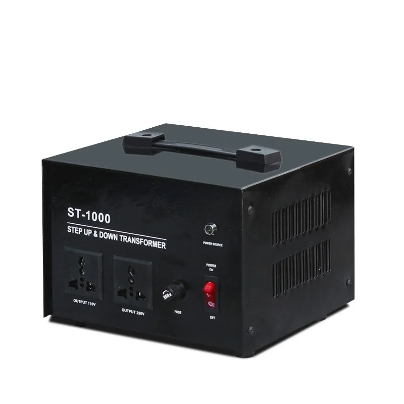 

ST-1000VA Copper single phase transformer AC power converter 220V to 110V 100V 1000W for imported Japan North America appliances