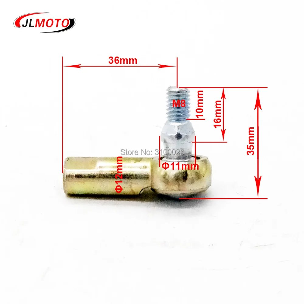 1 пара/2 комплекта 90 мм/110 мм M8 рулевая тяга комплект шаровой шарнир для 2-х тактный Электрический мини детский ATV Go Kart Багги скутер запчасти