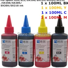 Универсальный высокое качество 4 цвета чернила премиум-класса 400 мл для EPSON Stylus S20/S21/SX100/SX110/SX105/SX115/SX200/SX205/SX209/SX210