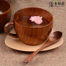 260 ml Natürliche Jujube Holz Bar Tassen Tassen Mit Handgriff Kaffee Tee Milch Reise Wein Bier Becher Für Home Bar
