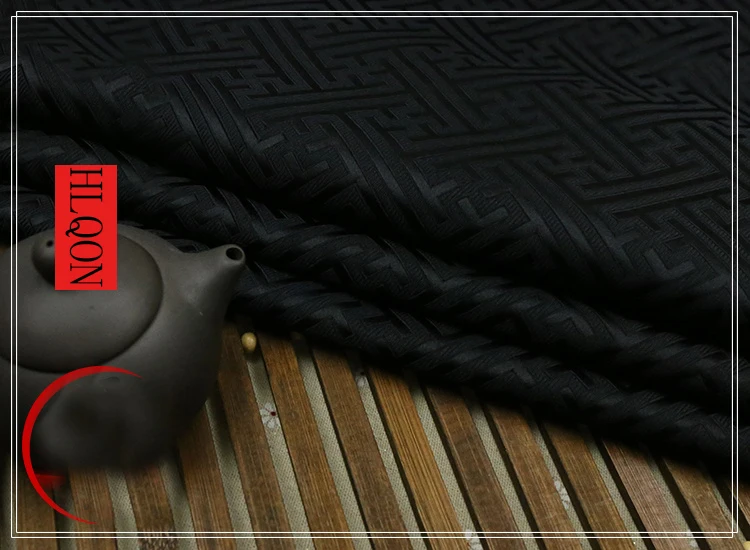 HLQON 75x100 см импортная черная металлическая жаккардовая парча ткань, пряжа окрашенная ткань для лоскутного шитья Женское пальто платье войлочная ткань