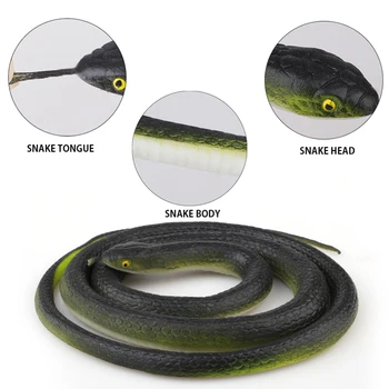 

3 Pcs Novelty Halloween Gift Tricky Funny Spoof Toys Simulation Soft Scary Fake Snake Horror Toy For Party Event Kids Children
