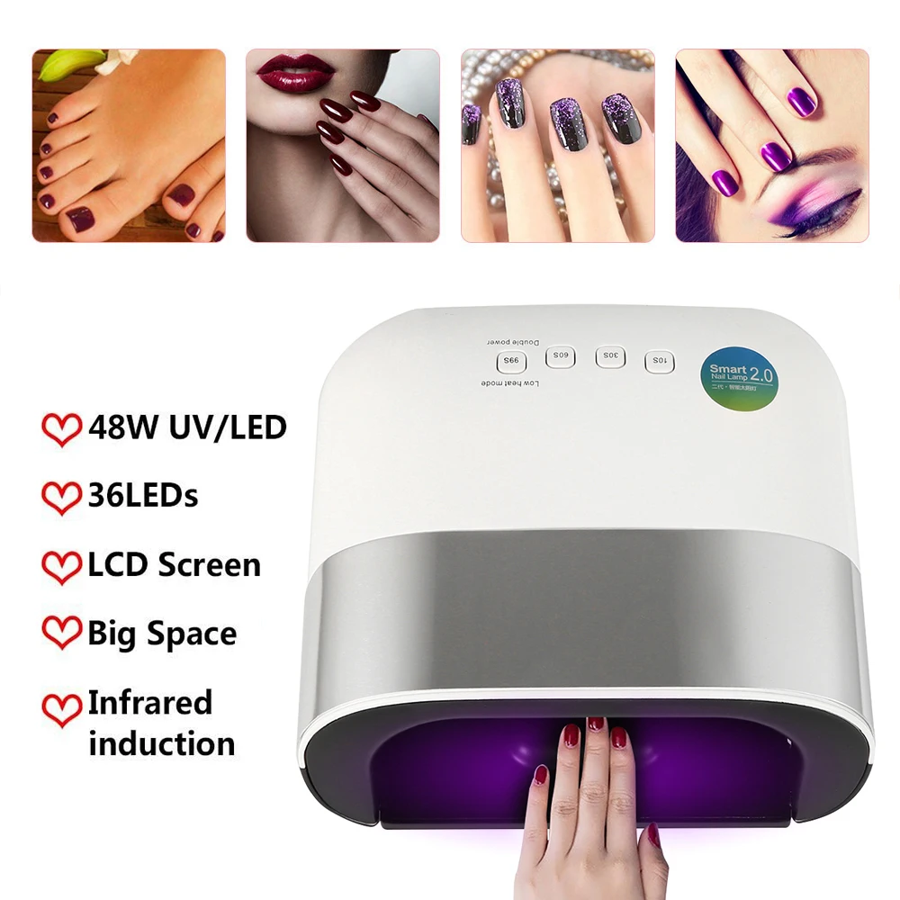 

SUN3 Painless Nail Dryer UV LED Nail Lamp Manicure 48W Ice Lamp All For Nails Drying Machine LCD Display UV Gel Dry Nail Art