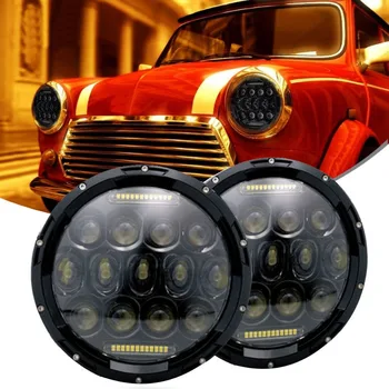 

75W 7 inch Round LED Headlight Bulb for Jeep Wrangler JK Hummer H1 H2 Lada 4x4 urban Niva Headlamp Driving Lights with DRL