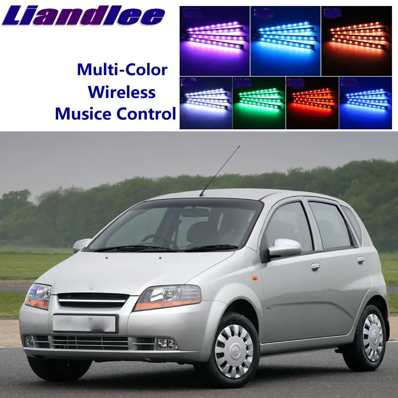 LiandLee автомобиль светящийся внутренний пол декоративные сиденья акцент окружающий неоновый свет для Daewoo Kalos