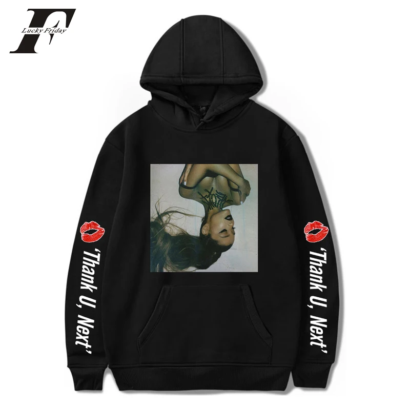 

LUCKYFRIDAYF 2019 Ariana Grande Print Hooded sweatshirt Men popular Clothes Harajuku Casual Hot Sale Hoodies sweatshirt