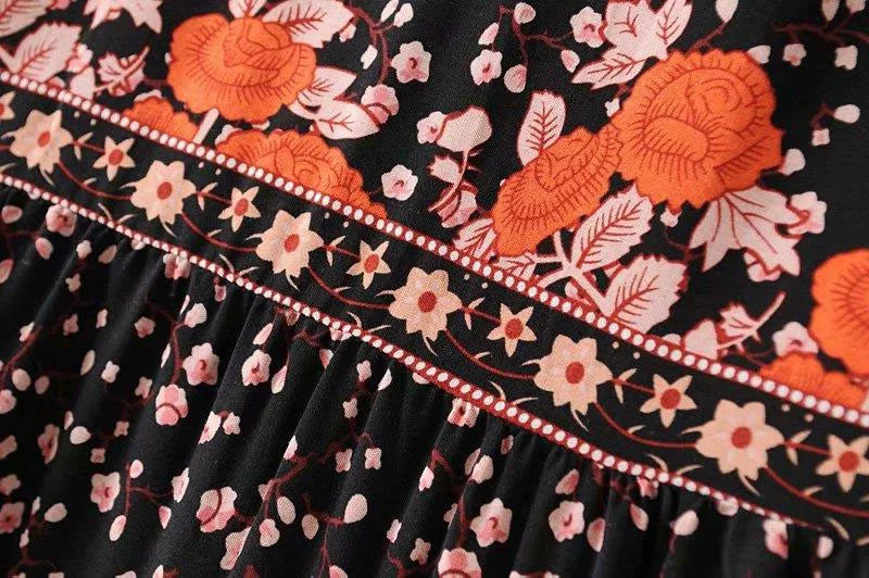 Цветок сливы печати однобортный для женщин юбка 2019, Новая Мода Лето Boho Цветочные Длинные Макси женские юбки