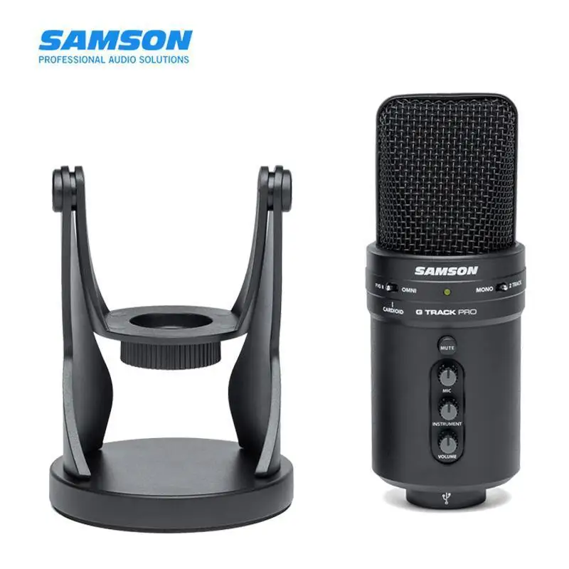 

Samson Professional Usb Microphone G-track Pro Plug-and-play All-in-one Large-diaphragm Mic With Audio Interface & Mini-mixer