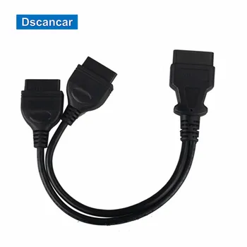 

ELM327 2 In 1 Converted Cable OBD2 Extension Cable ELM327 OBD Code Scanner Cable