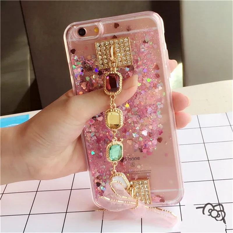 Для samsung A5 A6 A7 A8 2018 плюс Bling quick песок Diamond жидкий со стразами чехол для телефона