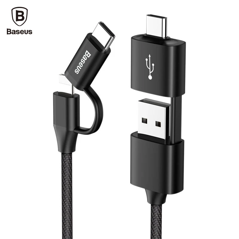 Baseus 5 in 1 Type C Micro USB Cable For iPhone 7 6 5 iPad font