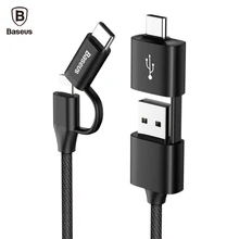 Baseus 5 in 1 Type C Micro USB Cable For iPhone 7 6 5 iPad font