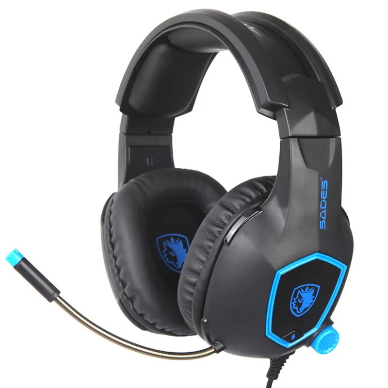 SADES SA-818 PS4 игровая гарнитура шлем проводной ПК стерео наушники с гарнитурой