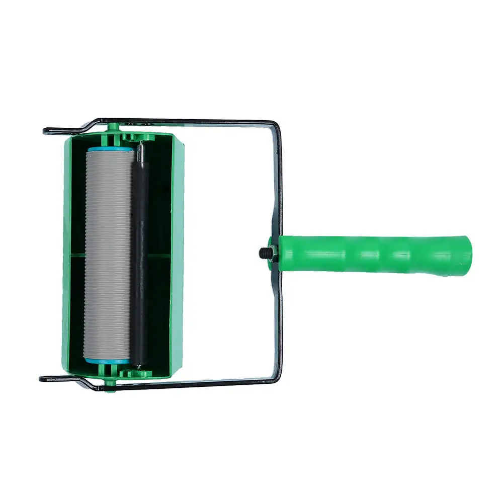 Зеленый двойной цвет стены украшения краски ing машина ролик печати кисти инструменты с ручкой Ручка для обоев домашний декор