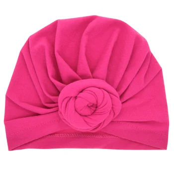 

Children's Rose Hat Curled Cloth Cap Snail Ball Winter Warm Baby Soft Turban European Hair Accessories Headband For Girl