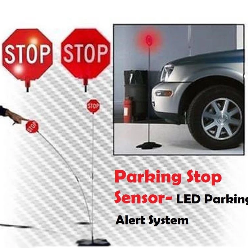 perfk LED Flashing Light Parking Stop Sign for Garage 