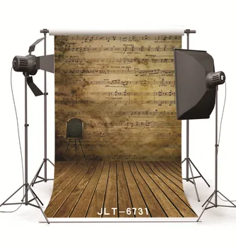 

Fond Studio Photography Backdrops Prop Music Wall Wooden Floor Vinyl Photo Backgrounds for Photo Studio for Wedding Children