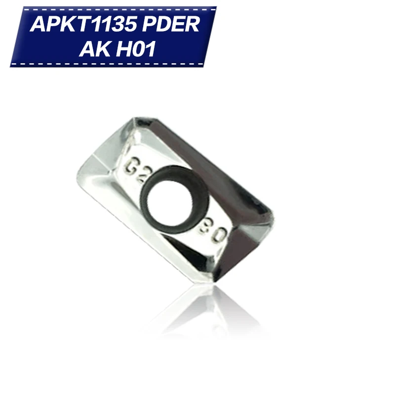 

10Pcs APKT1135 PDER AK H01 Aluminum cutter blade Insert Mill Tool Cutting Tool turning tool CNC Tools AL +TIN Alloy wood
