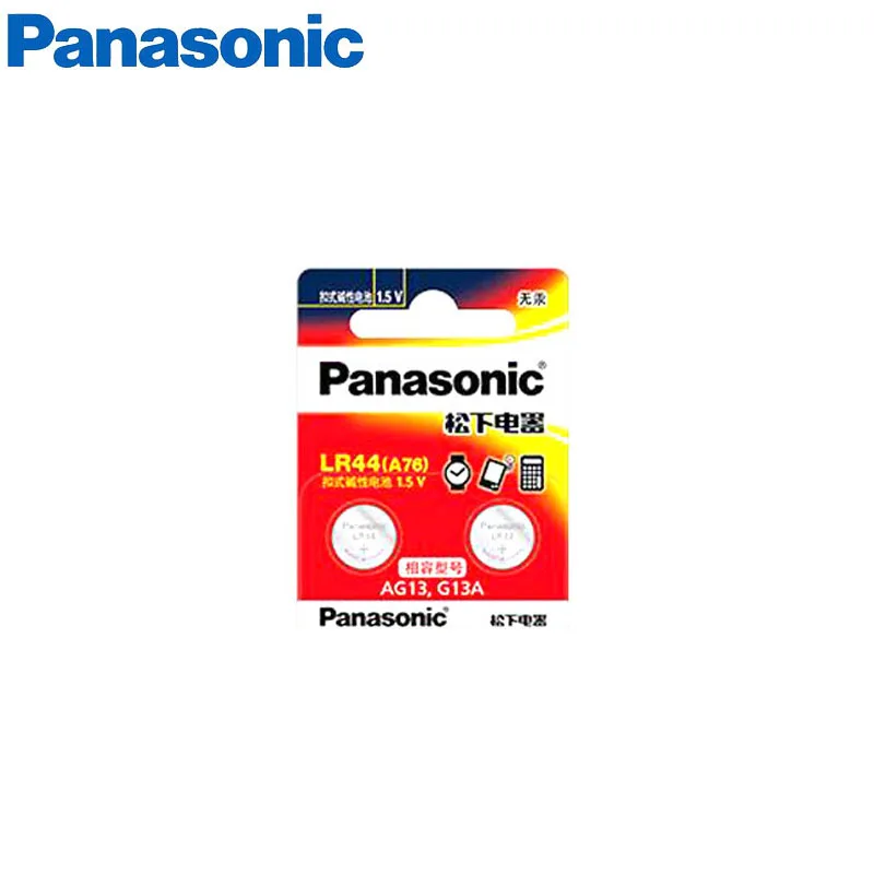 

2pcs PANASONIC A76 100% Original 1.5V 0%Hg Button Cell Battery LR44 A76 AG13 SR1154 357 LR 44 For calculator Toy Cell batteries