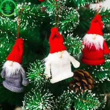 Забавный фестиваль DIY Рождество вязаный Санта снеговик эльф Настольный праздничный Декор рождественские бутылки вина Висячие Рождественские украшения подарки чехлы
