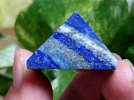 Натуральный Лазурит пирамида из кристалла кварца исцеление