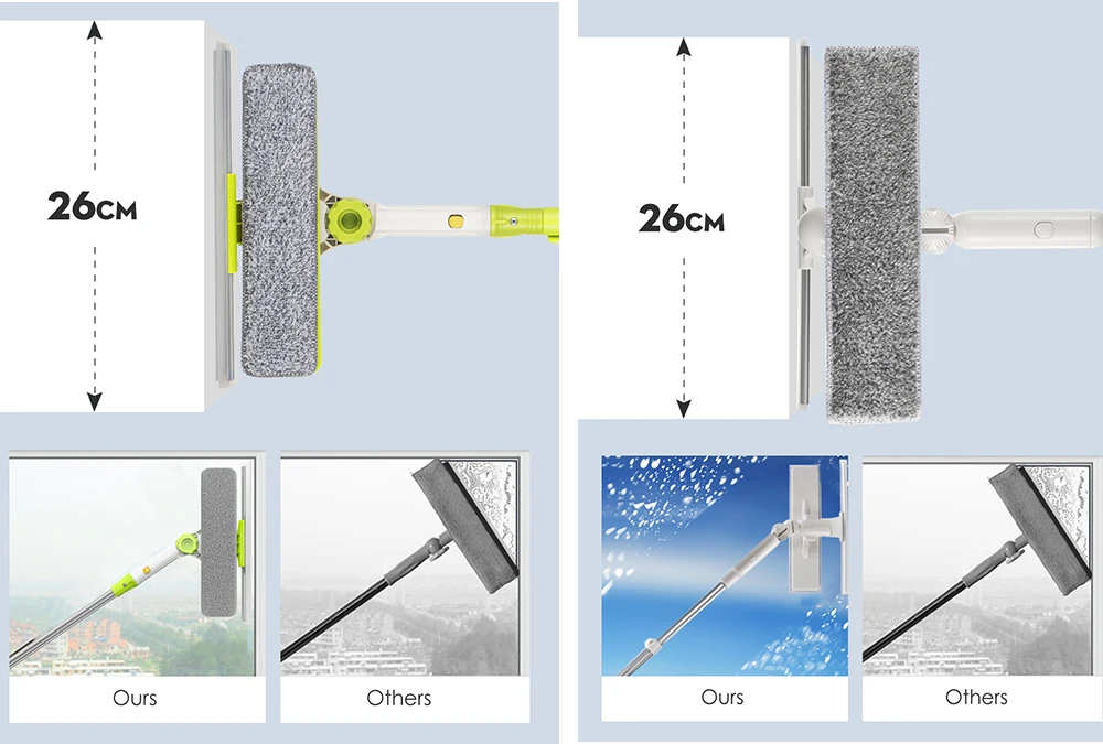 Высокоэтажная щетка для чистки стекол для мытья стекол, скребок для окон из микрофибры, раздвижной скребок для окон, робот для чистки