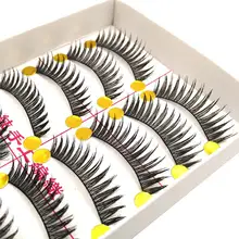 10 пар Длинные конические накладные ресницы для наращивания ручной работы Мягкие Накладные ресницы для макияжа Maquiagem ресницы для макияжа# TW310